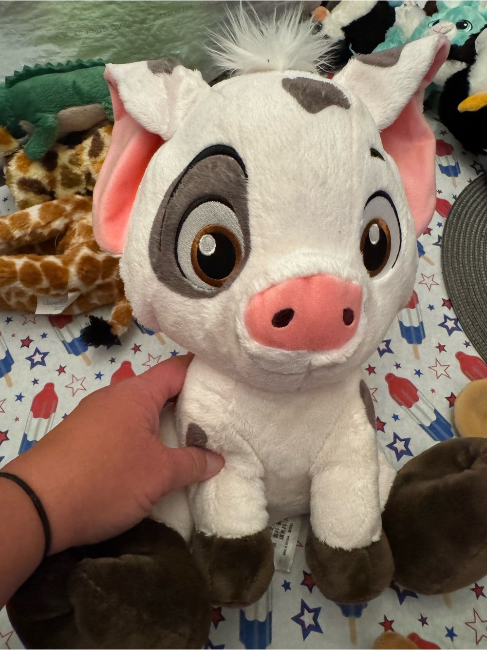 Disney White & Pink Pua Plush Piglet Stuffed Animal